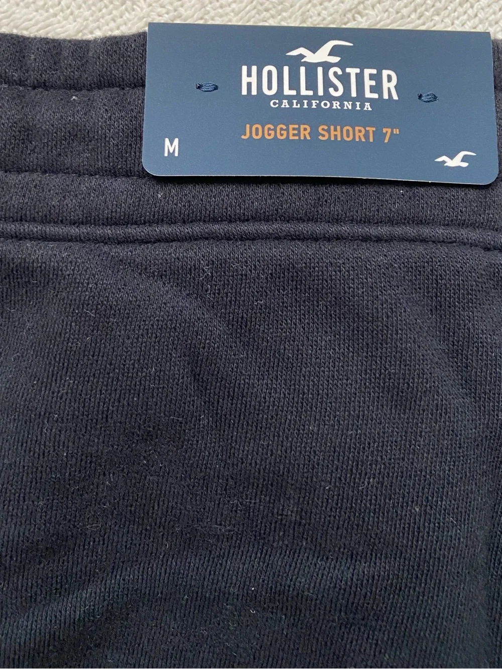 Hollister Men’s Black Fleece Drawstring Athletic Shorts